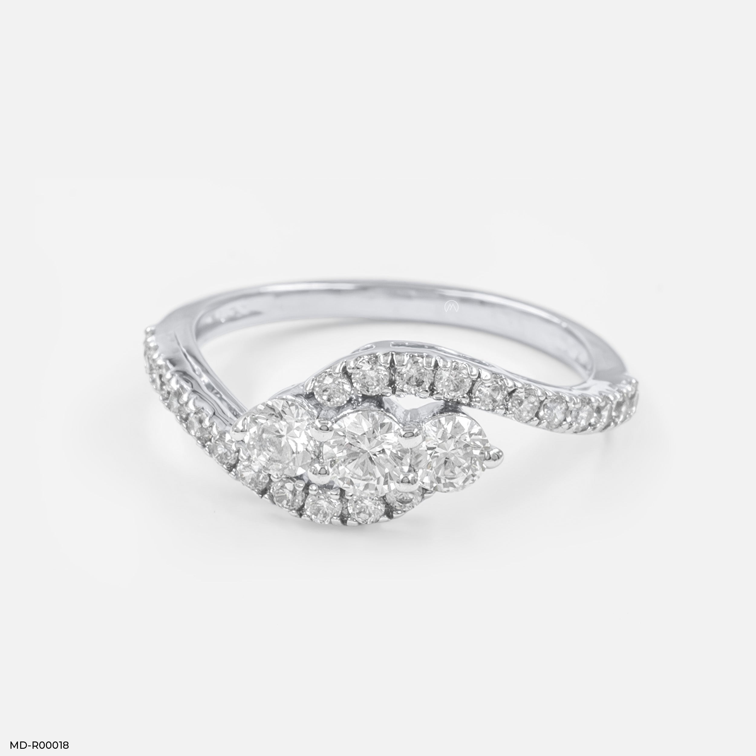 Triad Diamond Rings Platinum 950