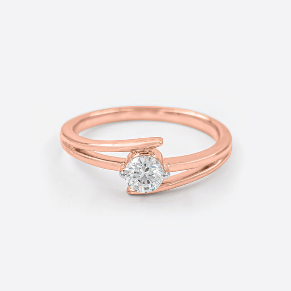 The Embrace Solitaire 18K Rose Gold