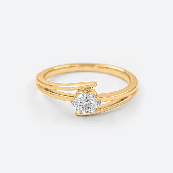 The Embrace Solitaire 14K Yellow Gold