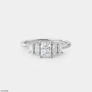 Baguette Glow Rings 18K White Gold