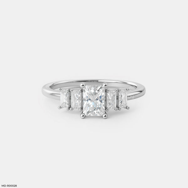Baguette Glow Rings Platinum 950