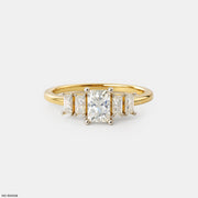 Baguette Glow Ring 9K Yellow Gold