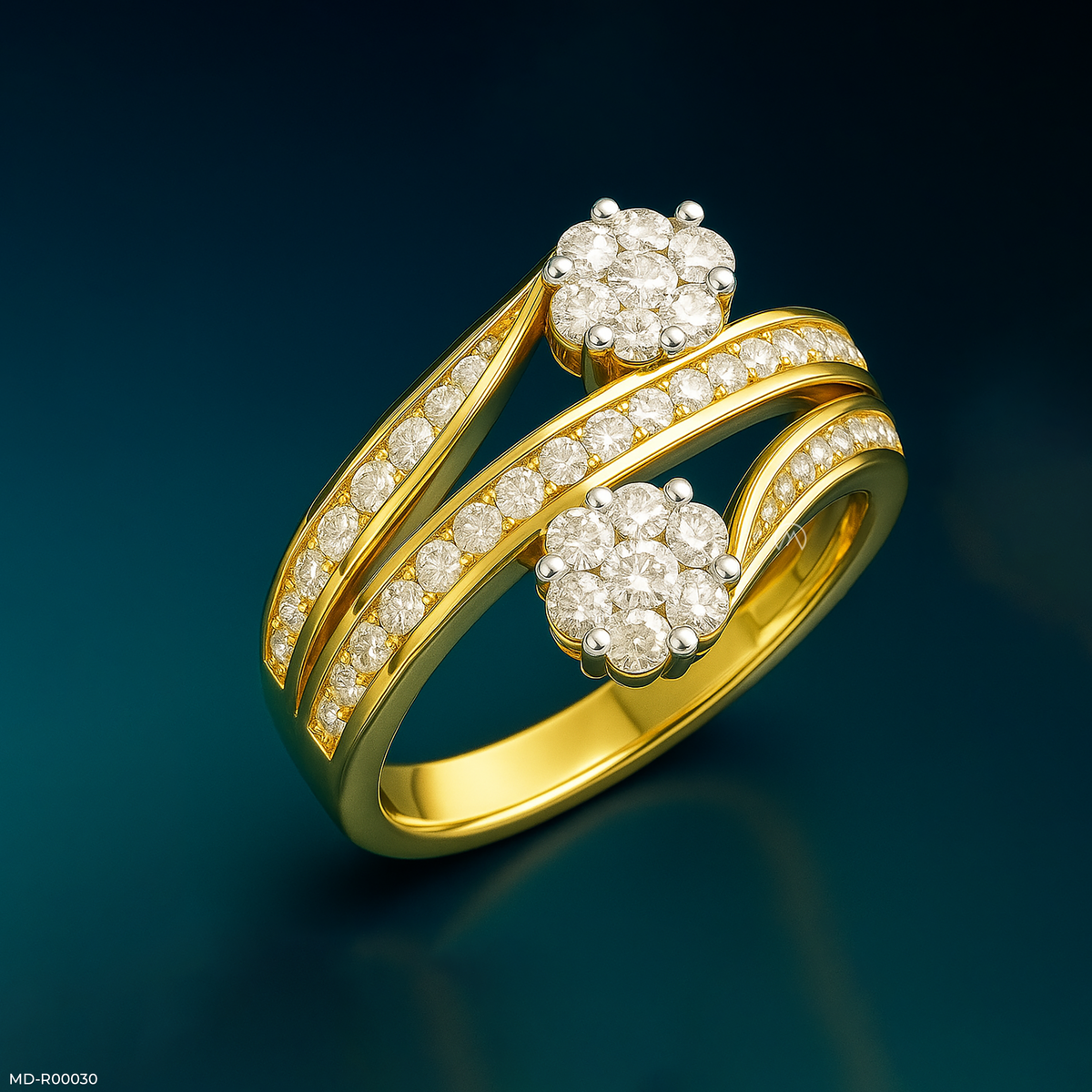 Whirl of Diamonds Rings