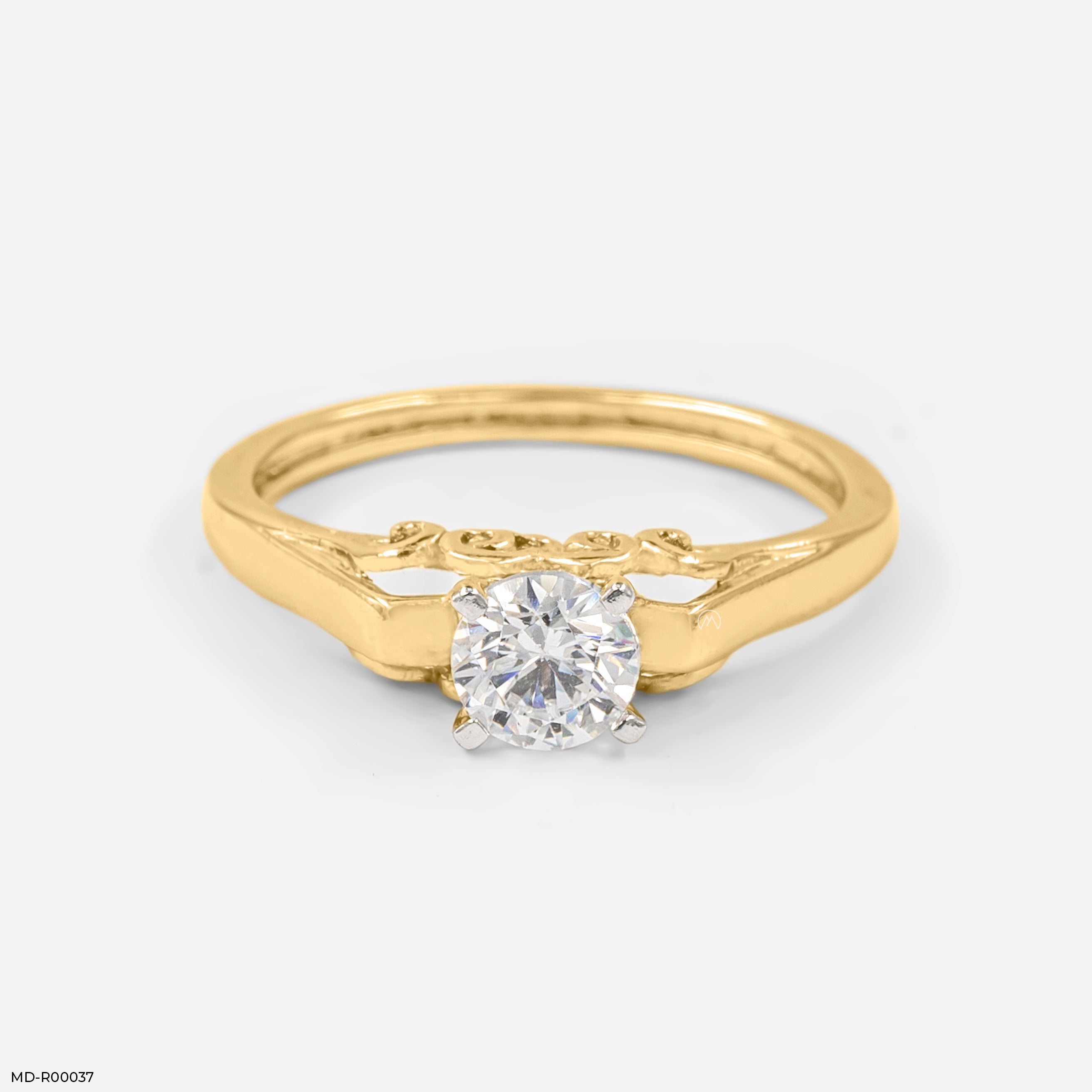 0.50 Carat Traditional Solitaire Ring 18K Yellow Gold