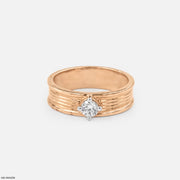 The Solitaire Groove Ring