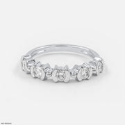 The Two-Tone Half-Eternity Band 14K White Gold