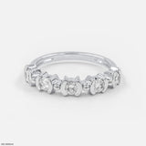 The Two-Tone Half-Eternity Band 14K White Gold