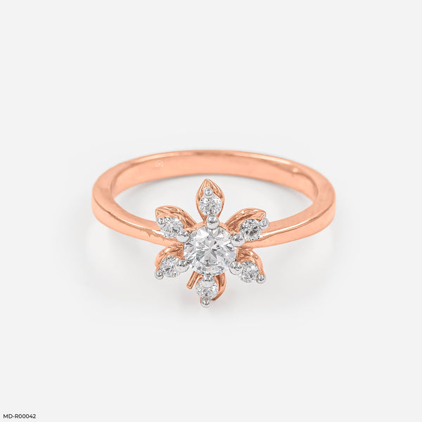 Floret Diamond Rings 18K Rose Gold