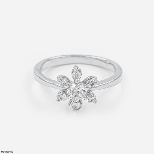 Floret Diamond Rings Platinum 950