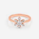 Floret Diamond Ring 14K Yellow Gold