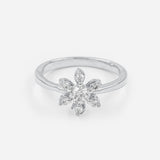 Floret Diamond Ring 14K Yellow Gold