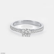 The Elegant Solitaire Ring 9K White Gold