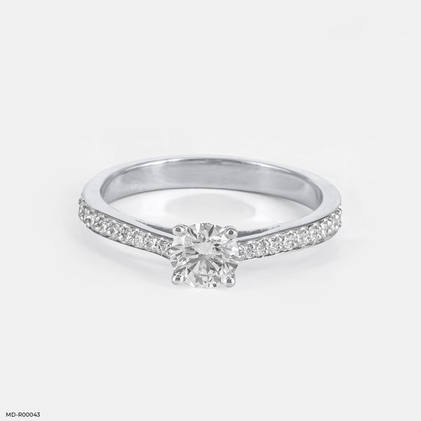The Elegant Solitaire Ring 14K White Gold