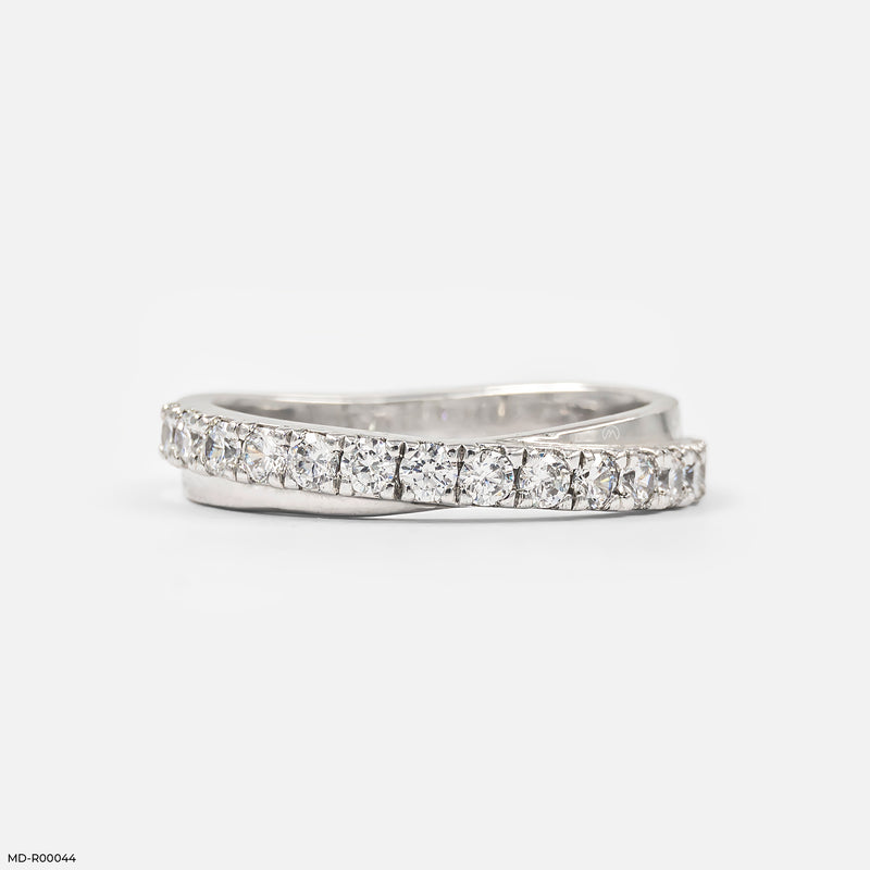 Slick Diamond Ring 14K White Gold