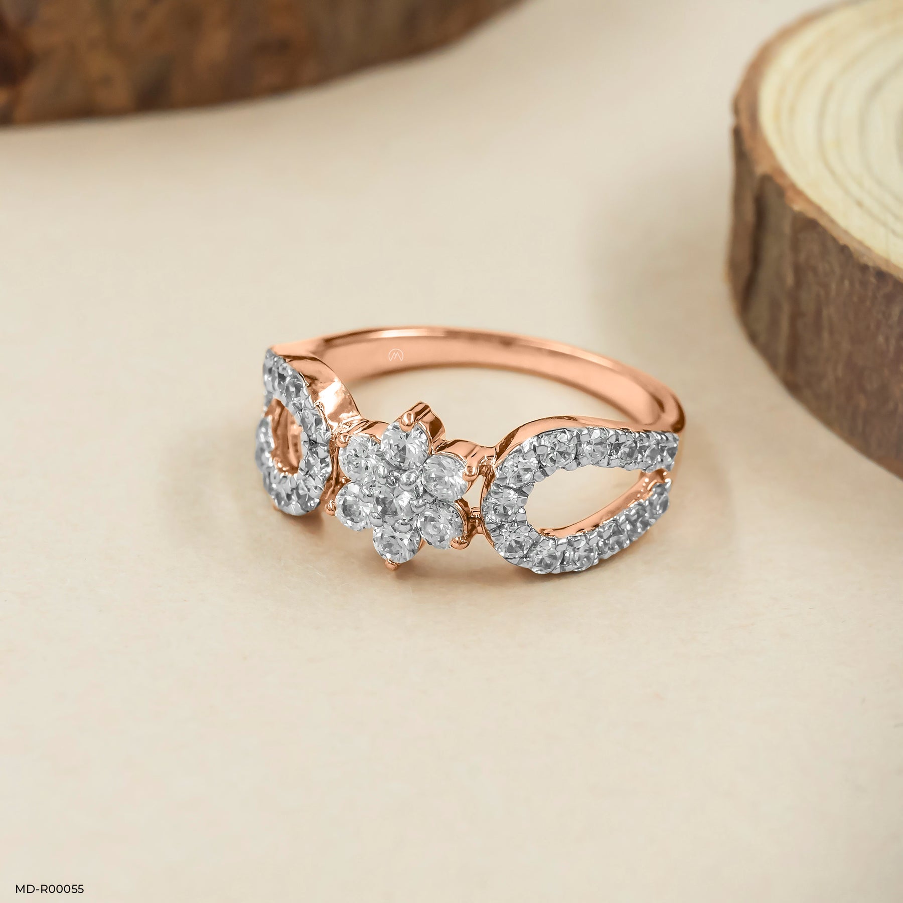 Posy Diamond Ring 14K Yellow Gold