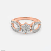 Posy Diamond Ring 9K Rose Gold