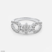 Posy Diamond Ring 9K White Gold