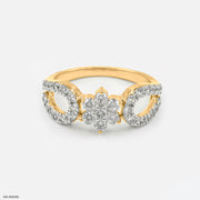 Posy Diamond Ring 9K Yellow Gold