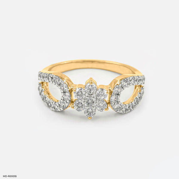 Posy Diamond Ring 18K Yellow Gold