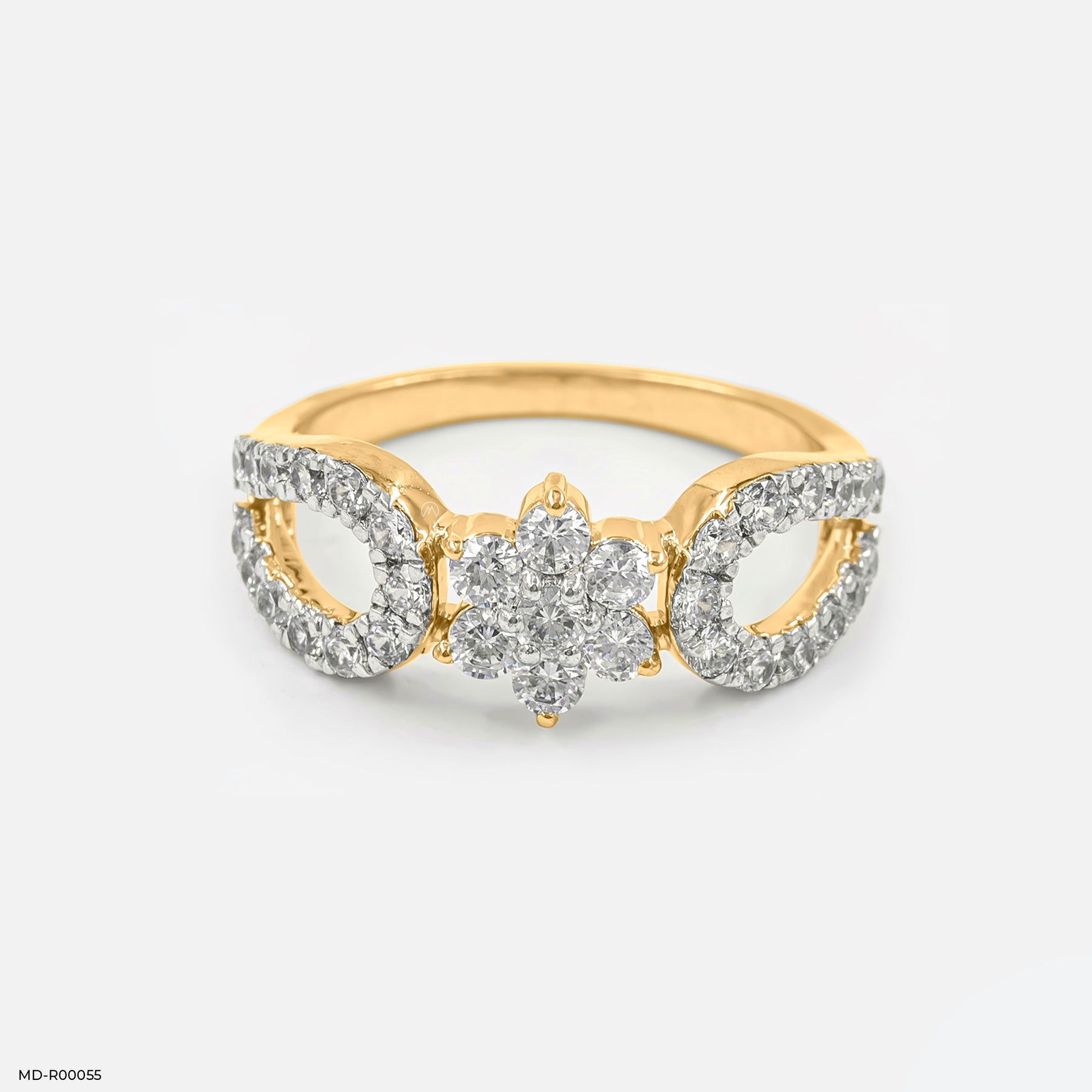 Posy Diamond Ring 14K White Gold