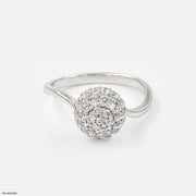 Dome Cluster Diamond Rings