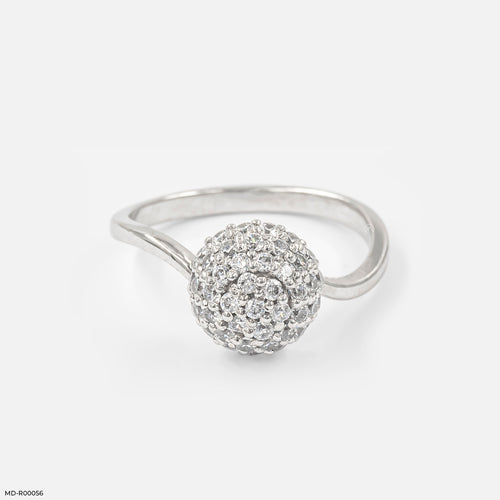 Dome Cluster Diamond Rings 9K White Gold