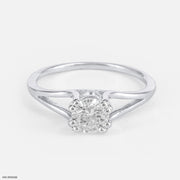 Galaxy Solitaire Diamond Rings 14K White Gold