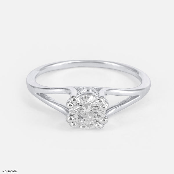 Galaxy Solitaire Diamond Rings 14K White Gold