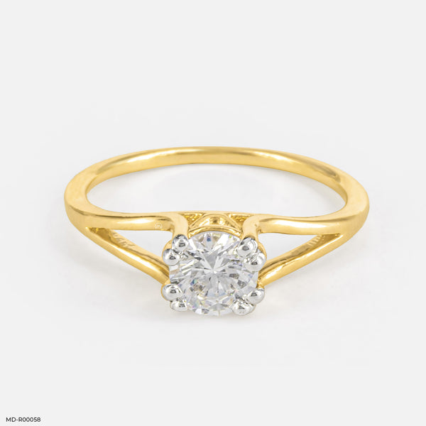 Galaxy Solitaire Diamond Rings 14K White Gold