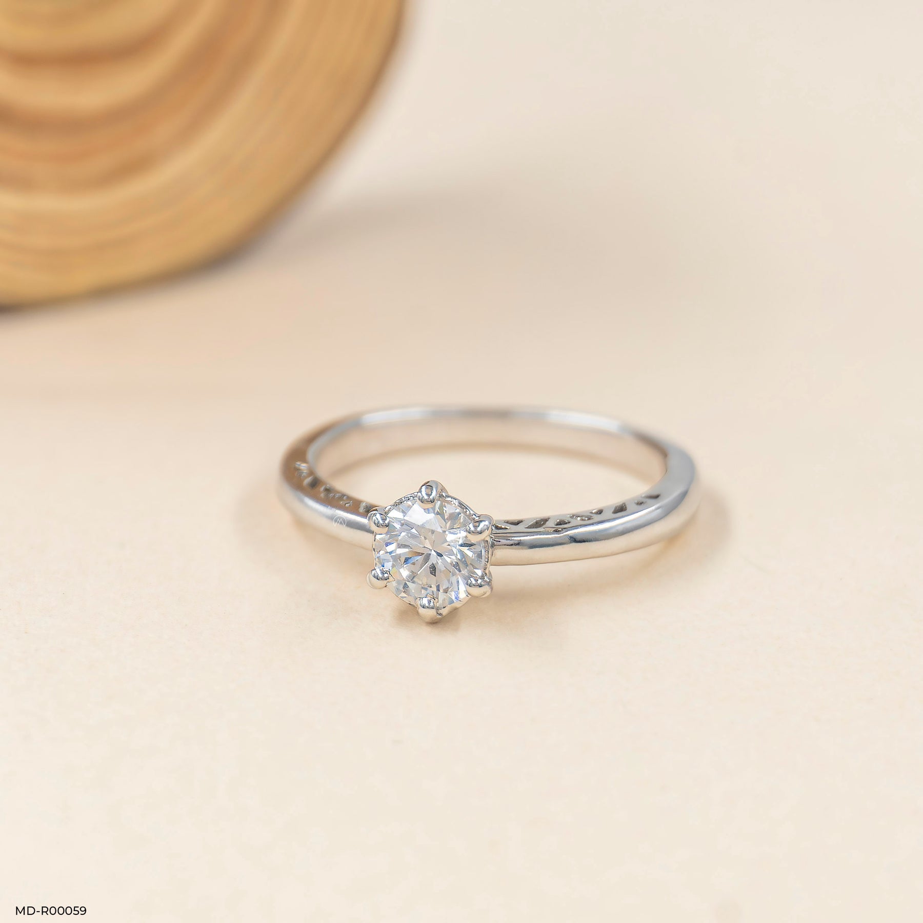 Isobell Solitaire Diamond Rings 14K Rose Gold