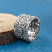 The Stacked Ring Platinum 950