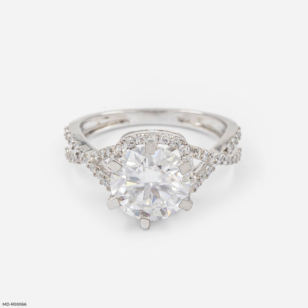 Infinity Whirl Rings 18K White Gold