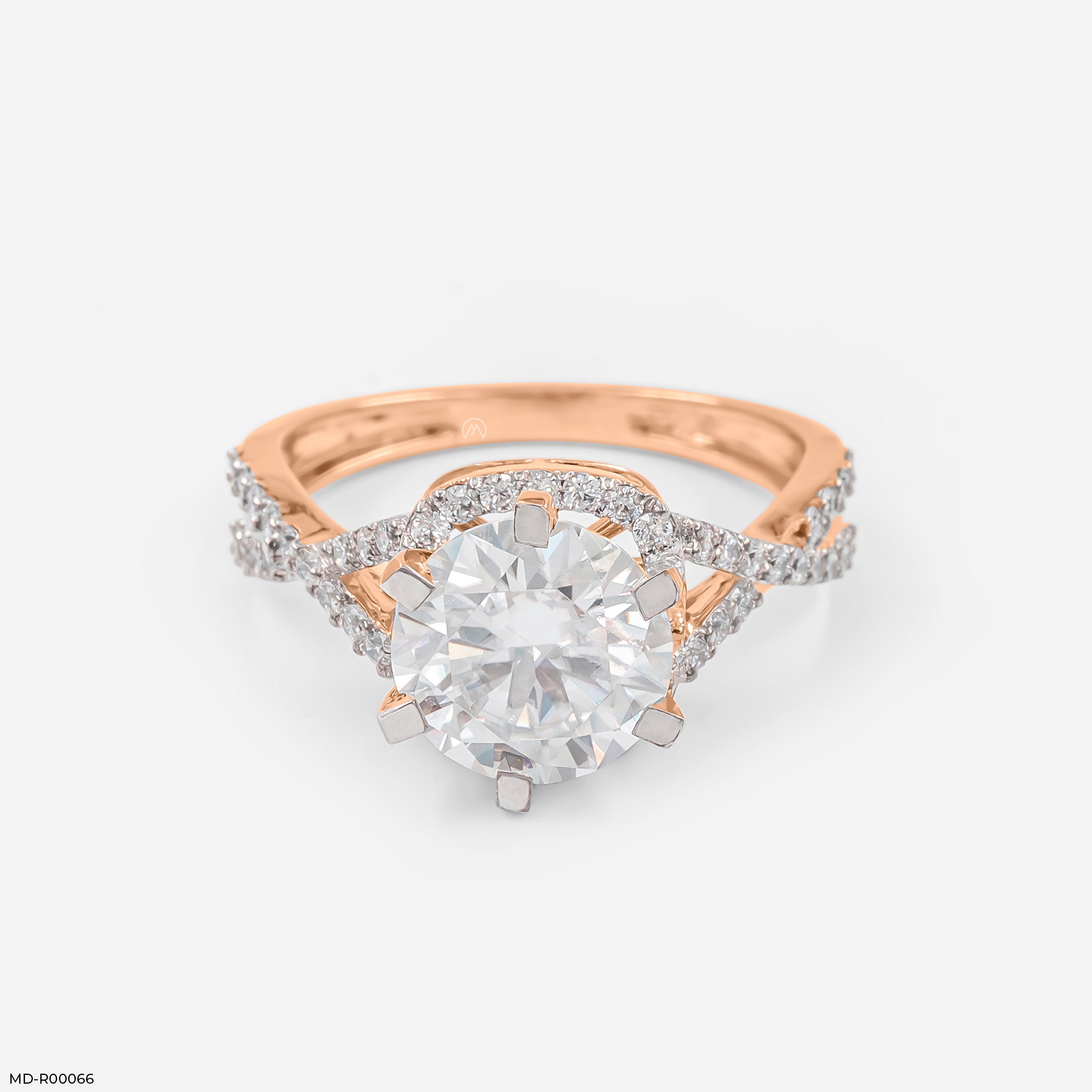 2.5 Carat Round Infinity Whirl Ring