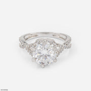 2.5 Carat Round Infinity Whirl Ring Platinum 950