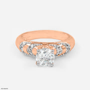 Jupiter Solitaire Diamond Rings 14K Rose Gold