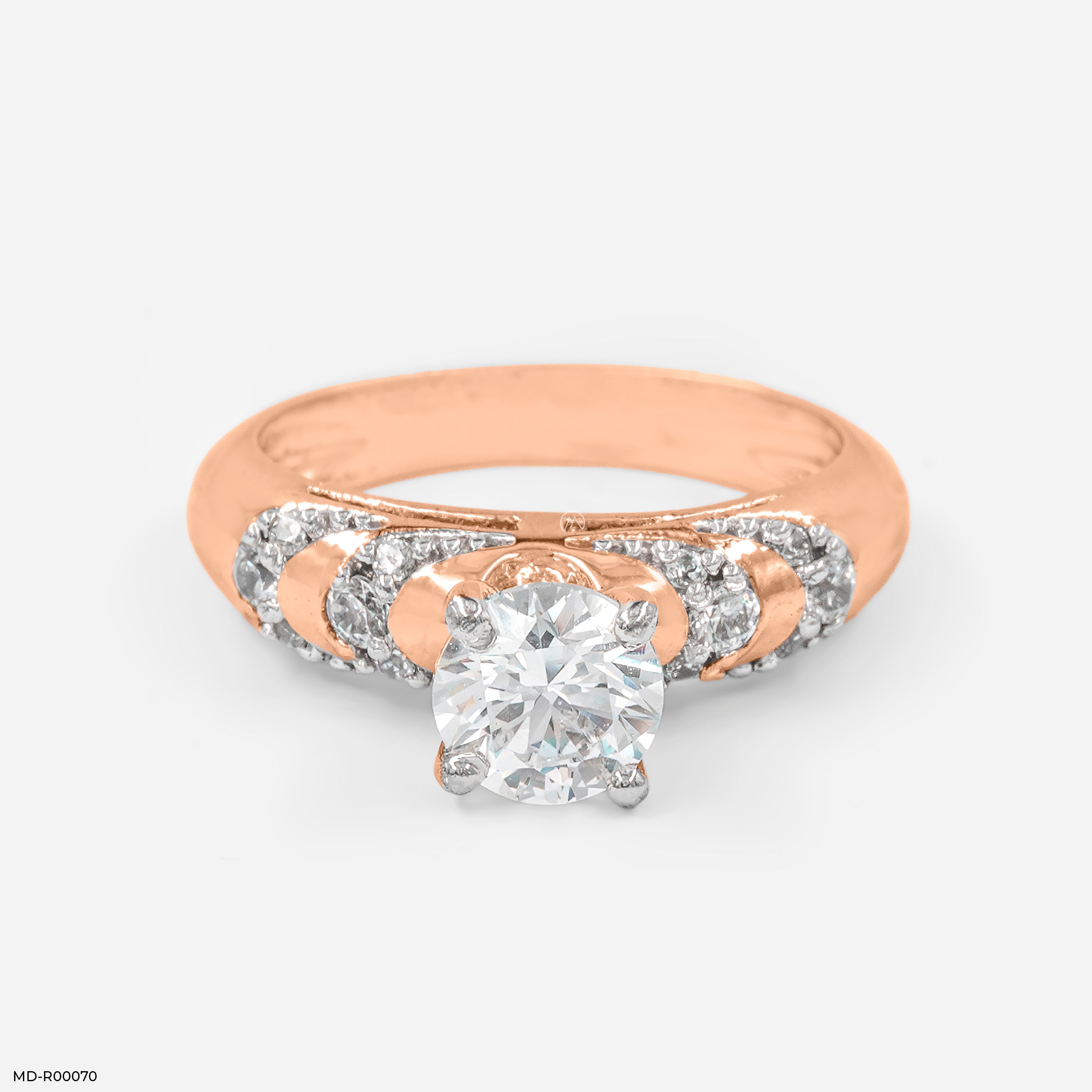 Jupiter Solitaire Diamond Rings 14K Rose Gold