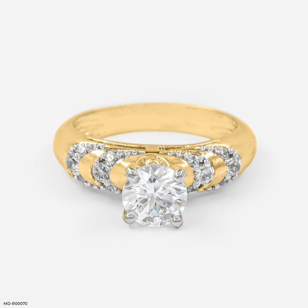 Jupiter Solitaire Diamond Rings 18K Yellow Gold