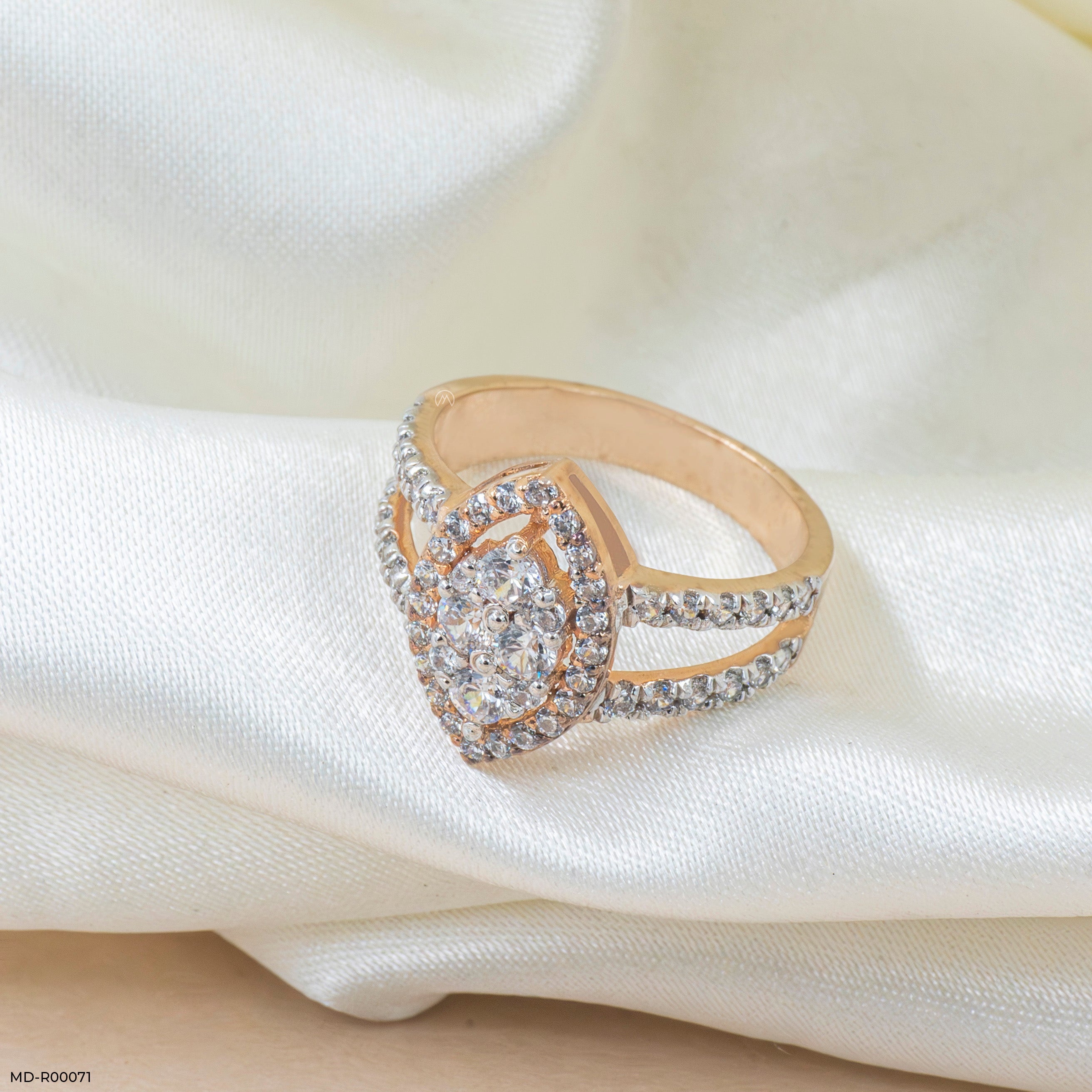 Vintage Marquise Diamond Rings 9K Rose Gold
