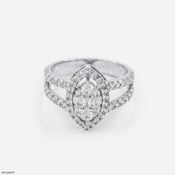 Vintage Marquise Diamond Rings 14K White Gold
