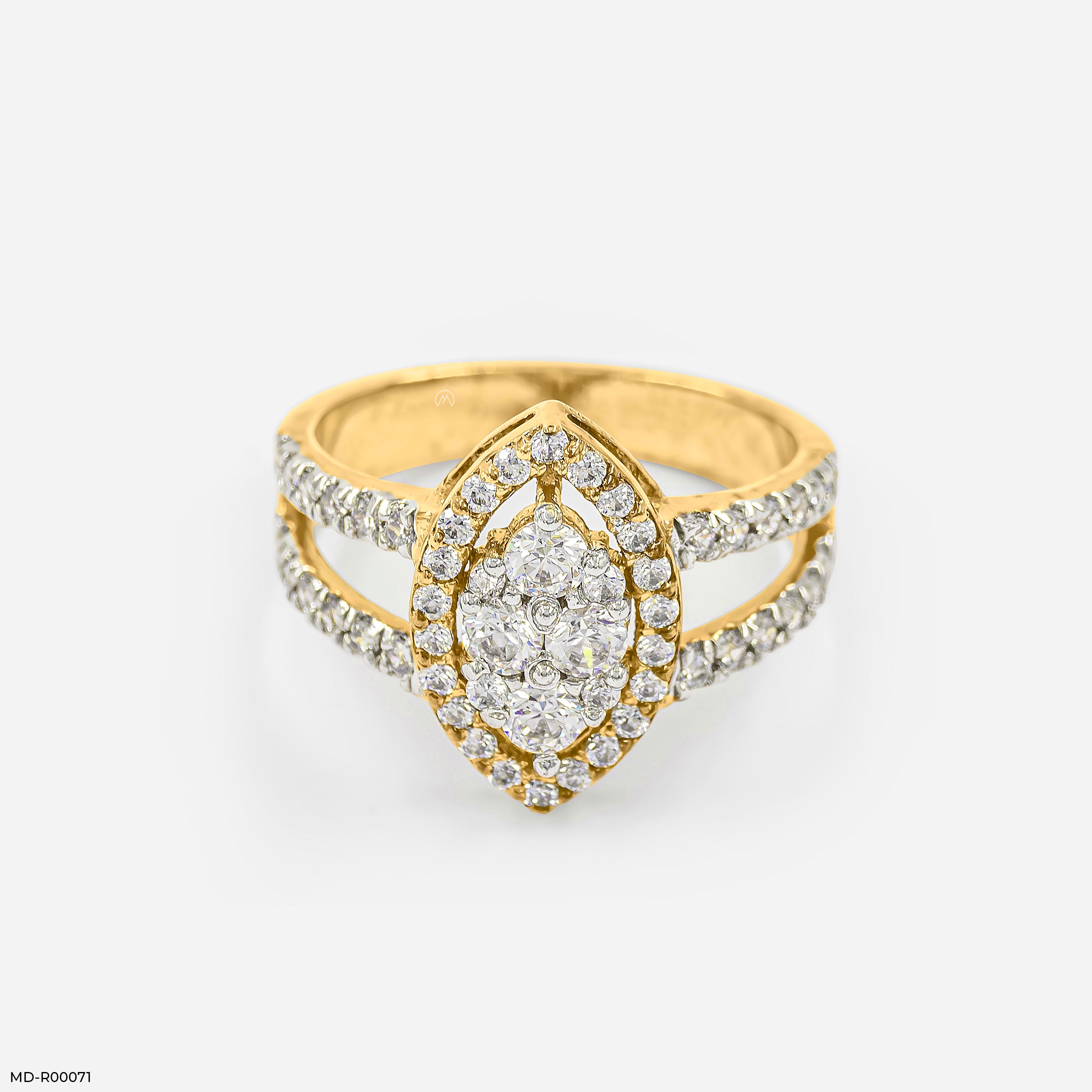 Vintage Marquise Diamond Rings 18K Yellow Gold