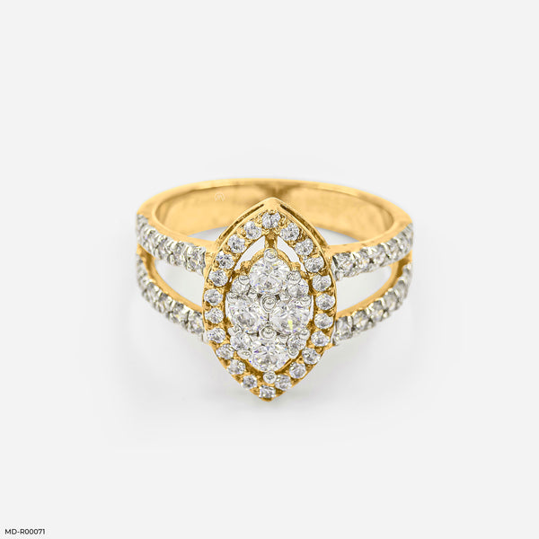Vintage Marquise Diamond Rings 14K Yellow Gold