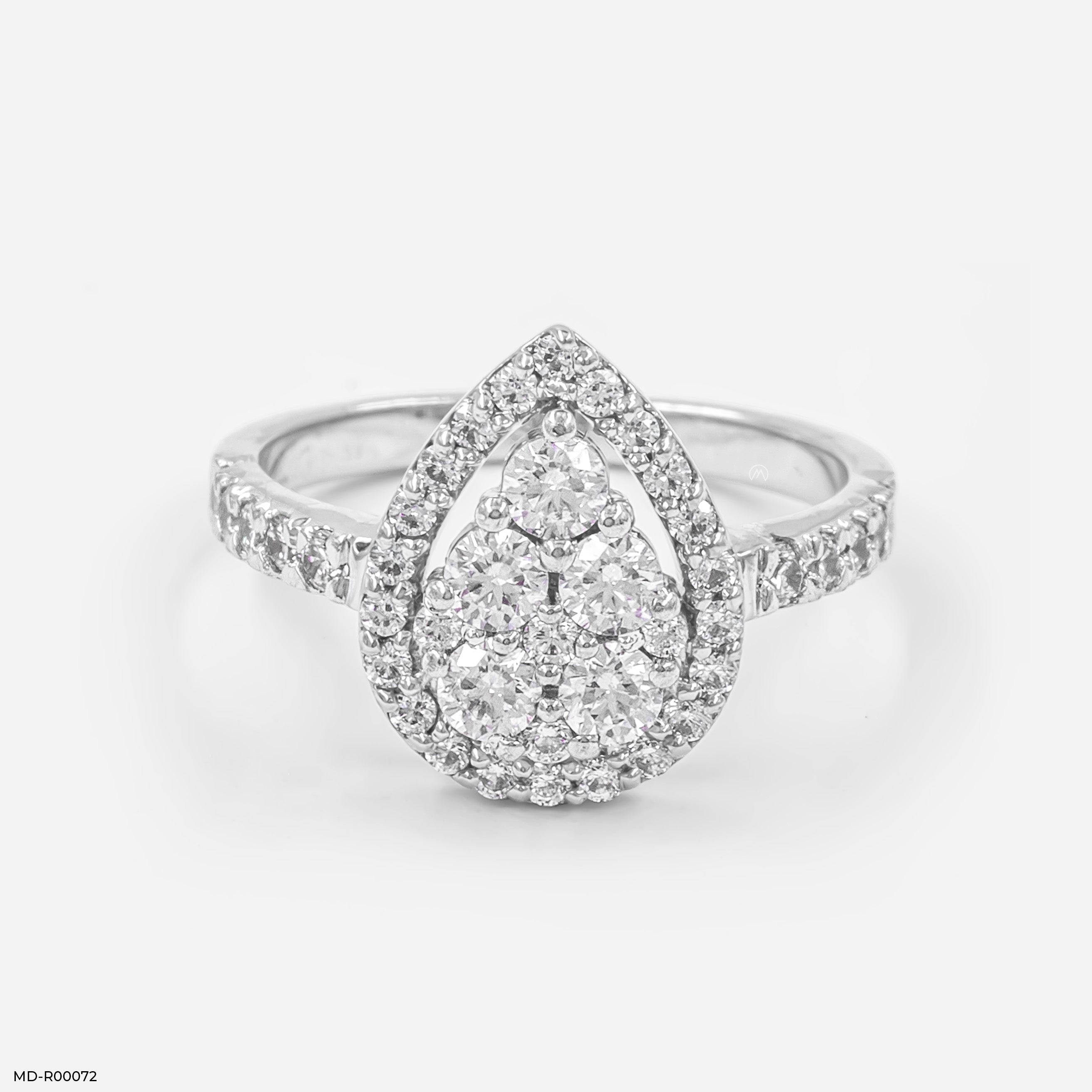 Pear Engagement  Diamond Rings 9K Rose Gold