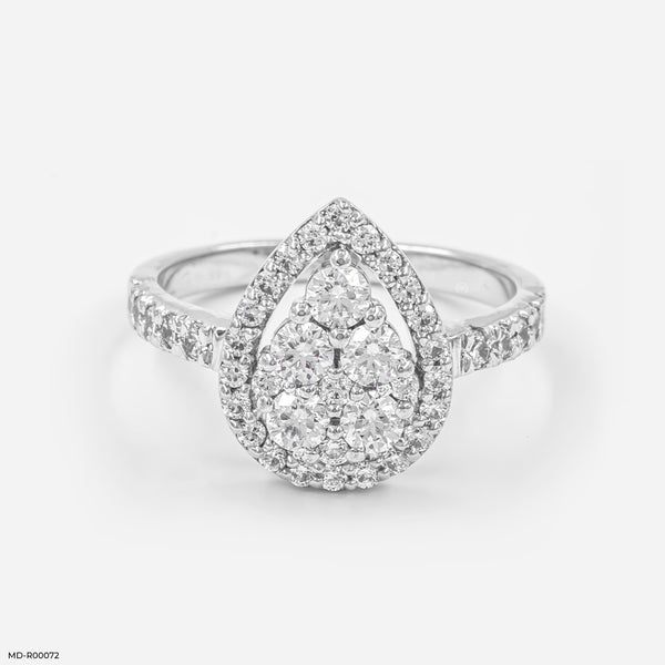 Pear Engagement  Diamond Rings Platinum 950