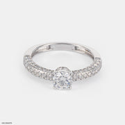 0.50 Carat Solitaire Diana Ring 9K White Gold