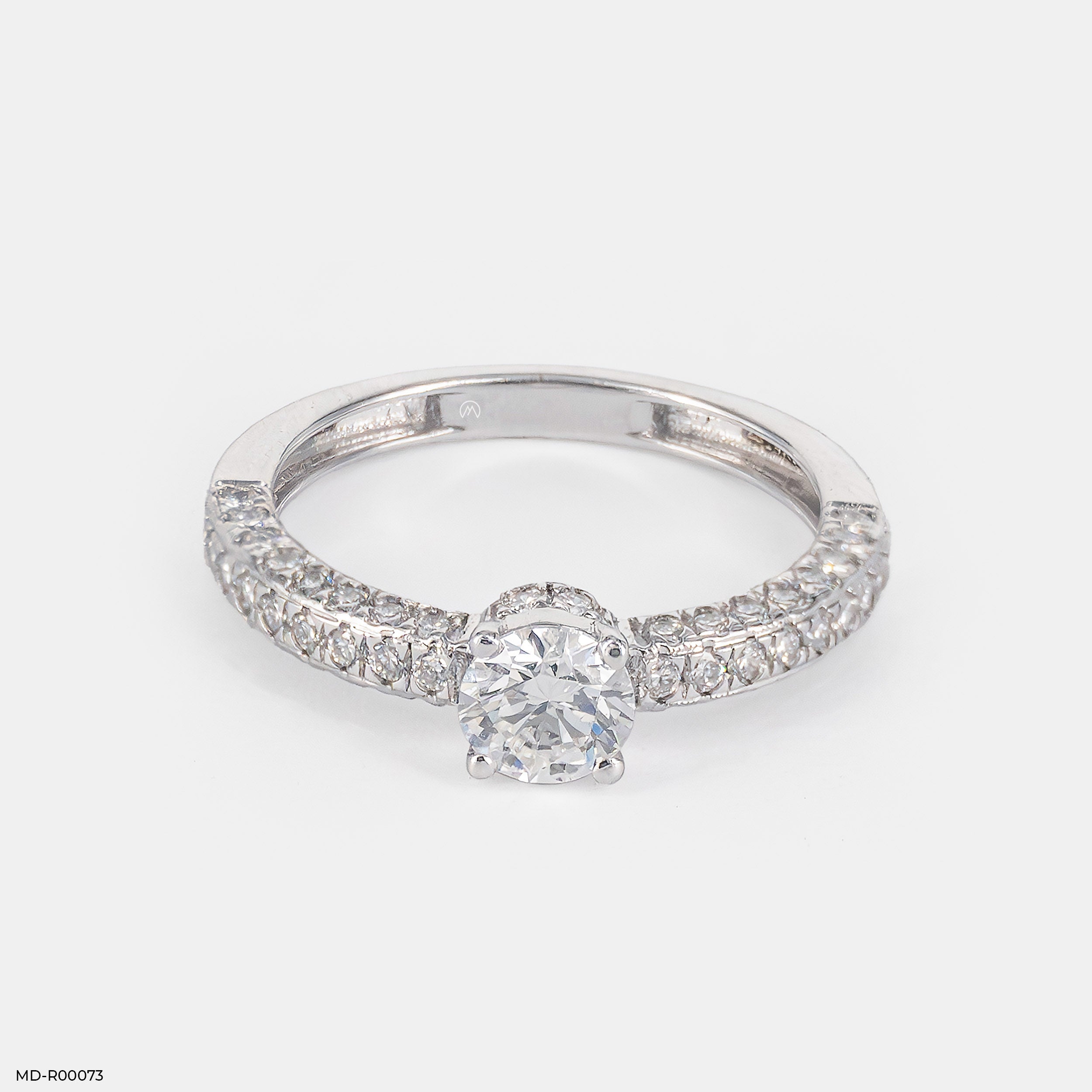 0.50 Carat Solitaire Diana Ring 14K White Gold