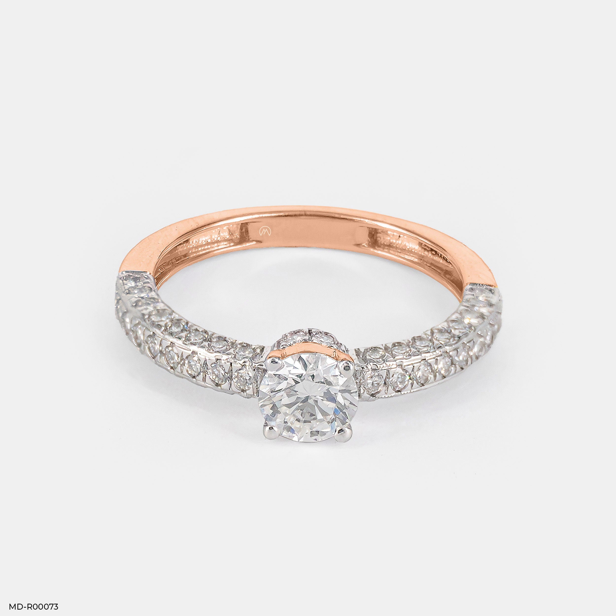 0.50 Carat Solitaire Diana Ring 14K Rose Gold