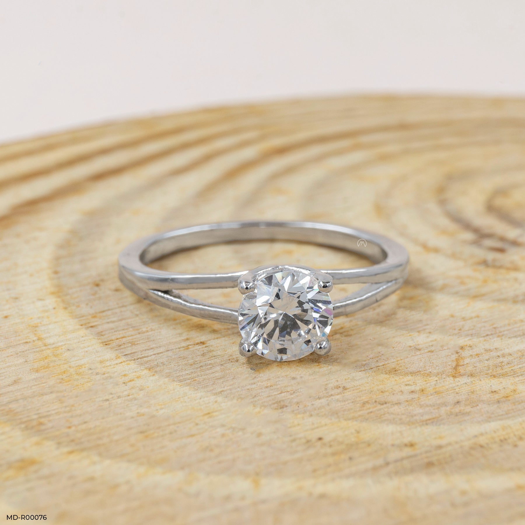 0.90 Carat Round Solitaire Ring 9K Rose Gold