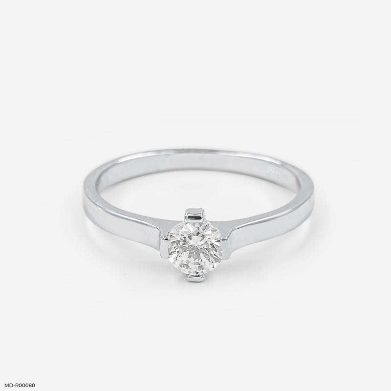 Classic Diamond Ring 14K White Gold