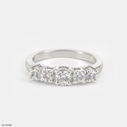 Five-Stone Trellis Ring 9K White Gold