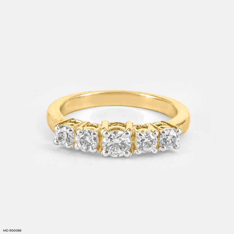 Five-Stone Trellis Ring 14K Rose Gold